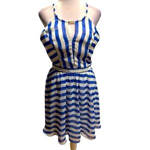 Marineblu blue/white mini dress size M